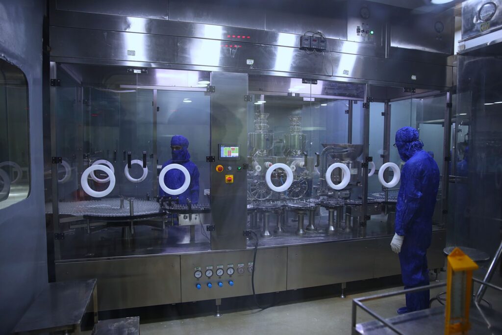 Pharmaceutical Workers in a Sterile Manufacturing Facility