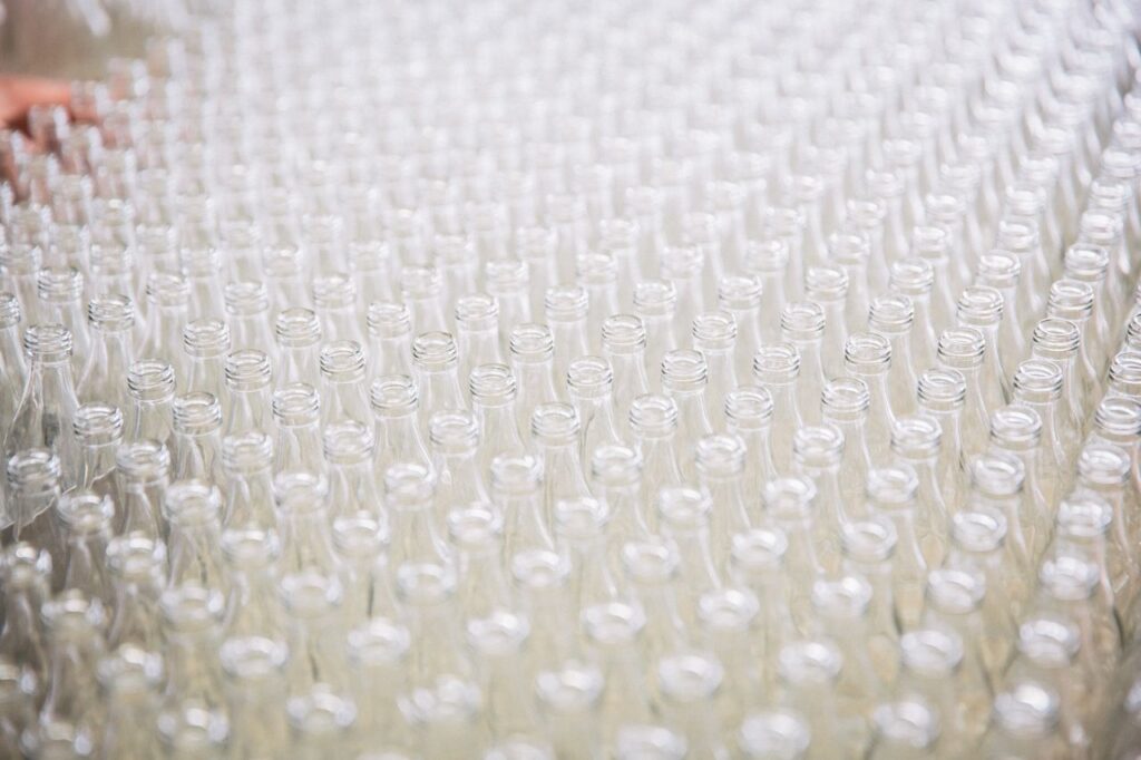Bottles in batch production